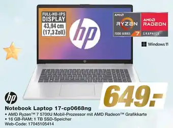 Expert Hp notebook laptop 17-cp0668ng Angebot
