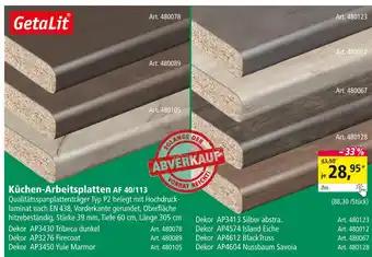 Holz Possling Getalit küchen-arbeitsplatten af 40/113 Angebot