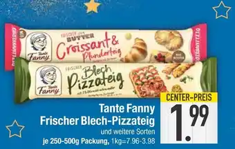 Edeka Tante fanny frischer blech-pizzateig und weitere sorten Angebot