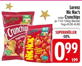Edeka Lorenz nic nac's oder crunchips Angebot