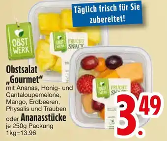 Edeka Obstwerk obstsalat gourmet oder ananasstücke Angebot