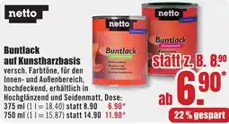 B1 Discount Baumarkt Netto Buntlack auf Kunstharzbasis Angebot