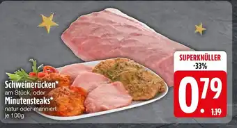 Edeka Schweinerücken minutensteaks Angebot