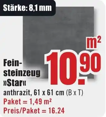 B1 Discount Baumarkt Feinsteinzeug Star Angebot