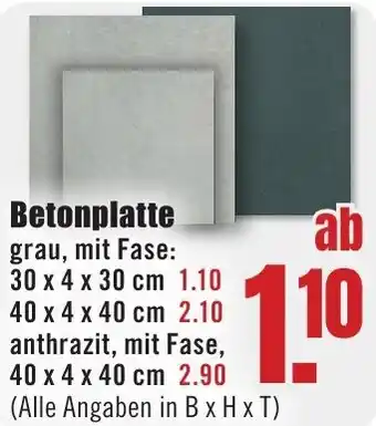 B1 Discount Baumarkt Betonplatte Angebot