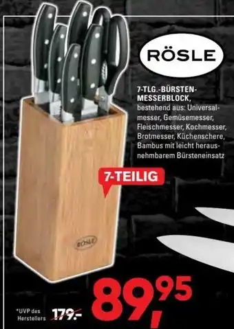 Möbel Wanninger Rösle 7 tlg. Bürsten Messerblock Angebot