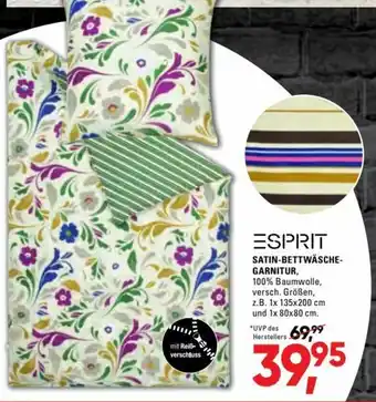 Möbel Wanninger Esprit Satin Bettwäsche Garnitur Angebot