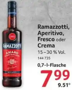 Selgros Ramazzotti, Aperitivo, Fresco oder Crema Angebot