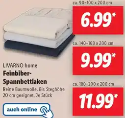 Lidl LIVARNO home Feinbiber Spannbettlaken Angebot