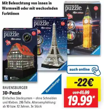 Lidl RAVENSBURGER 3D-Puzzle Angebot