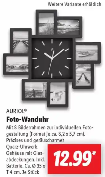 Lidl AURIOL Foto-Wanduhr Angebot