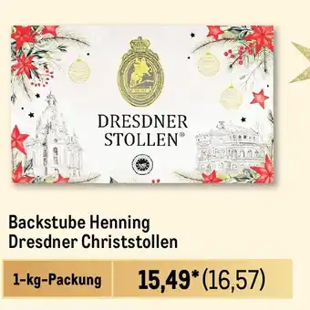 METRO Backstube Henning Dresdner Christstollen Angebot