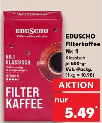 Kaufland EDUSCHO Filterkaffee Nr. 1 Angebot