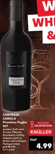 Kaufland CONTESSA CAROLA Primitivo Puglia IGT Angebot