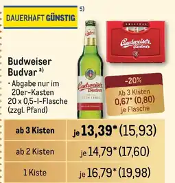 METRO Budweiser Budvar Angebot