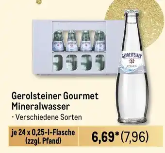 METRO Gerolsteiner Gourmet Mineralwasser Angebot