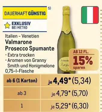 METRO Valmarone Prosecco Spumante Angebot