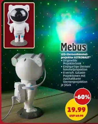 PENNY Mebus LED-Sternenhimmel- projektor ASTRONAUT Angebot