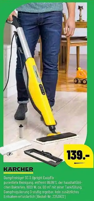 Leitermann Baumarkt Kärcher Dampfreiniger Sc3 Upright Easyfix Angebot