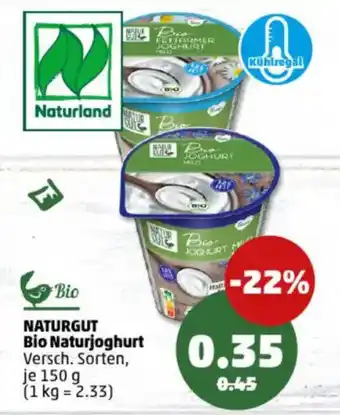 PENNY NATURGUT Bio Naturjoghurt Angebot