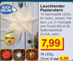 Jawoll Leuchtender Papierstern Angebot