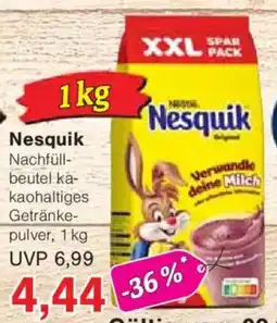 Jawoll Nesquik Nachfüll- beutel ka- kaohaltiges Getränke- pulver Angebot