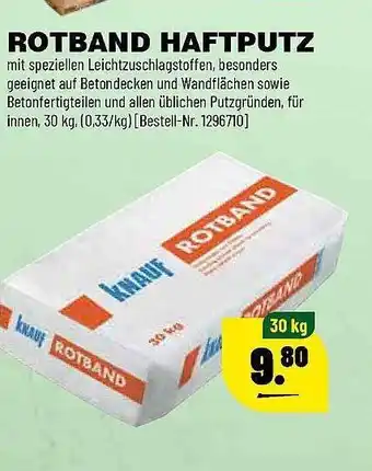 Leitermann Baumarkt Rotband Haftputz Angebot