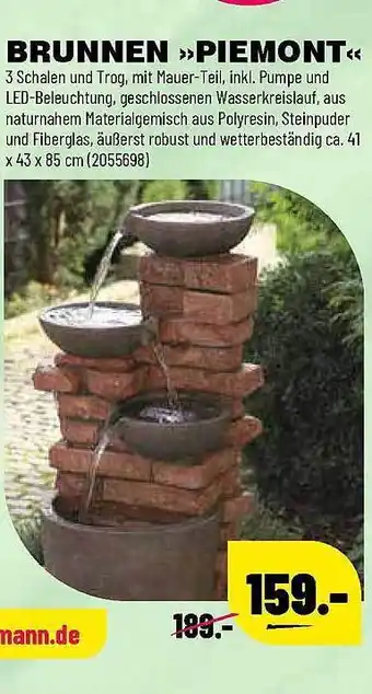 Leitermann Baumarkt Brunnen „Piemont” Angebot