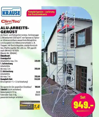 Leitermann Baumarkt Krause Climtec Alu Arbeitsgerüst Angebot