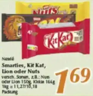 inkoop Nestlé Smarties, Kit Kat, Lion oder Nuts Angebot