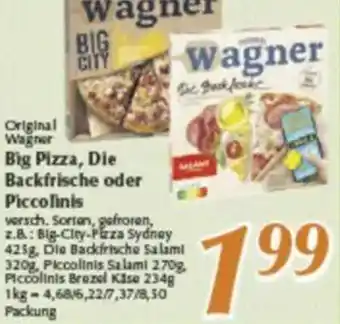 inkoop Original Wagner Big Pizza, Die Backfrische oder Piccolinis Angebot