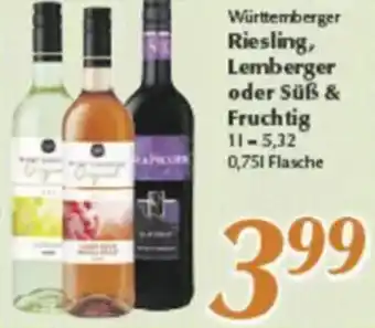 inkoop Württemberger Riesling, Lemberger oder Süß & Fruchtig Angebot