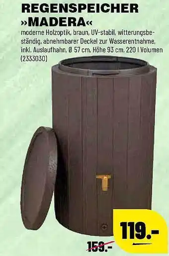 Leitermann Baumarkt Regenspeicher „Madera” Angebot