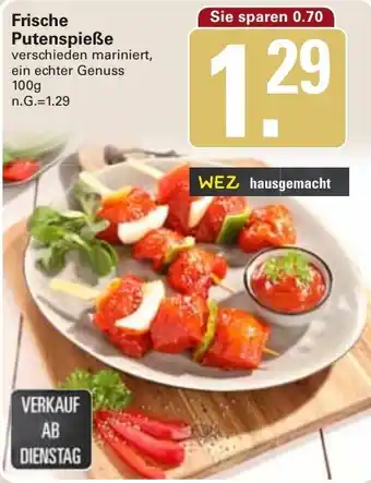 WEZ Frische Putenspieße Angebot