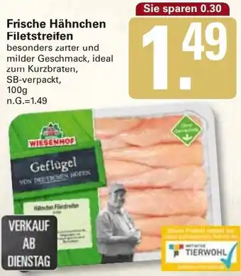 WEZ Frische Hähnchen Filetstreifen Angebot