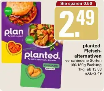 WEZ planted Fleischalternativen Angebot