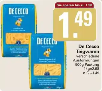 WEZ De Cecco Teigwaren Angebot