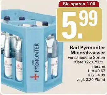 WEZ Bad Pyrmonter Mineralwasser Angebot