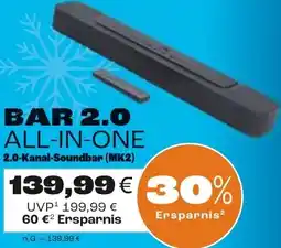 WEZ JBL BAR 2.0 ALL-IN-ONE 2.0-Kanal-Soundbar (MK2) Angebot