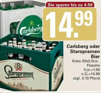 WEZ Carlsberg oder Staropramen Bier Angebot