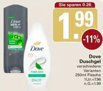 WEZ Dove Duschgel Angebot