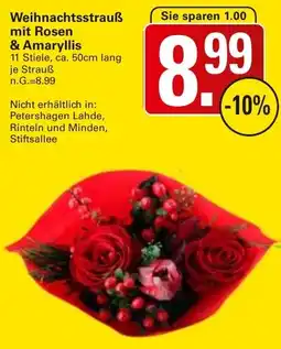 WEZ Weihnachtsstrauß mit Rosen & Amaryllis Angebot