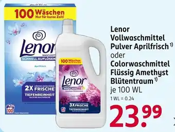 Rossmann Lenor Vollwaschmittel Pulver Aprilfrisch Angebot