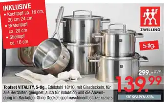 Zurbrüggen Zwilling topfset vitality, 5-tlg Angebot