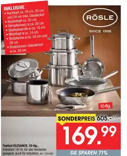 Zurbrüggen Rösle topfset elegance, 10-tlg., edelstahl 18/10, für alle herdarten geeignet, auch für induktion Angebot