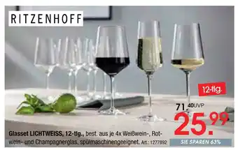 Zurbrüggen Ritzenhoff glassset lichtweiss, 12-tlg Angebot