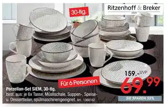 Zurbrüggen Ritzenhoff & breker porzellan-set siem Angebot