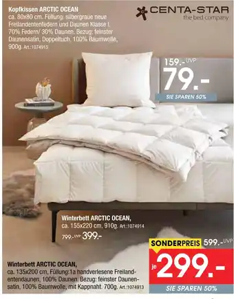 Zurbrüggen Centa-star kopfkissen arctic ocean Angebot