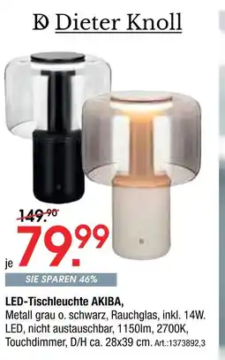 Zurbrüggen Dieter knoll led-tischleuchte akiba Angebot