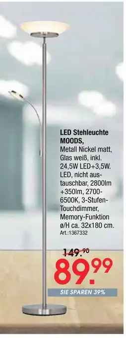 Zurbrüggen Led stehleuchte moods Angebot